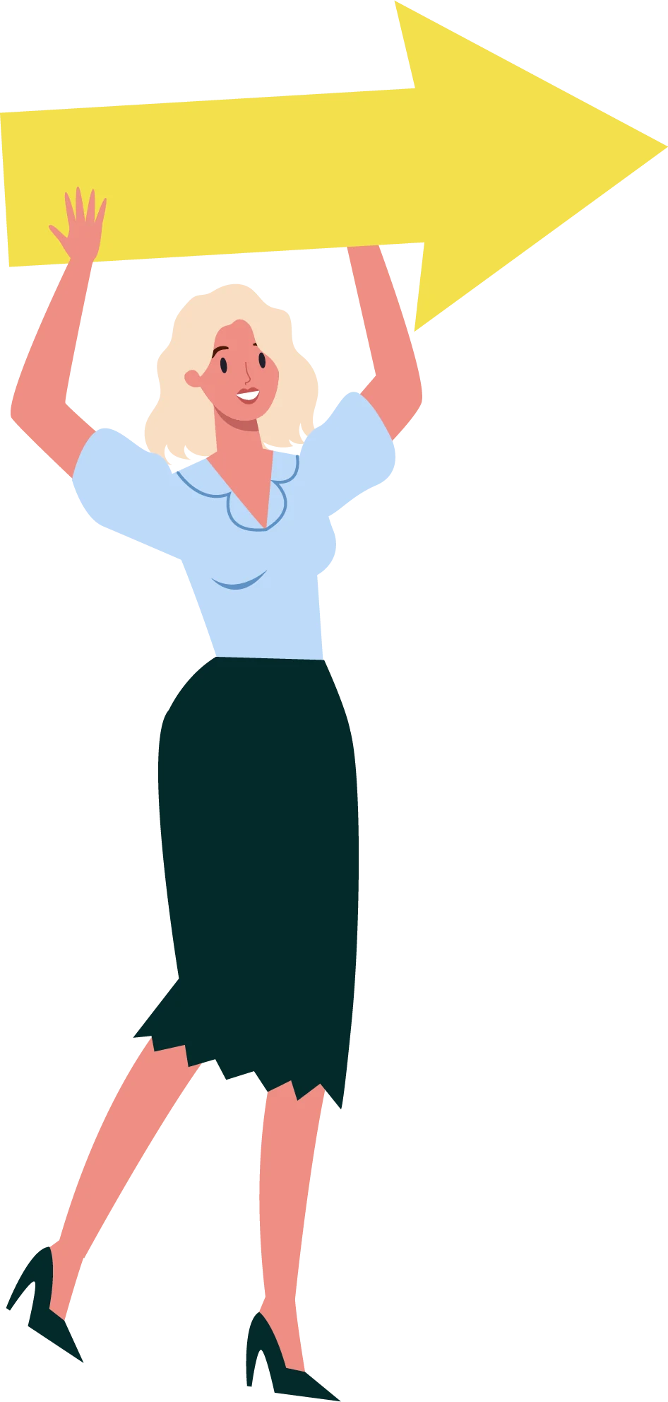 Ilustración: emprendedora celebrando
